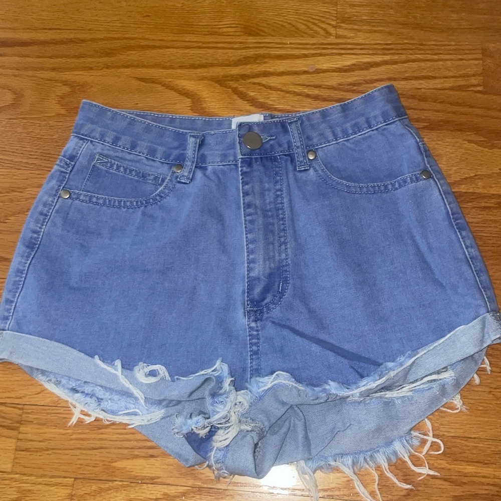 Princess Polly blue jean shorts size 4 us